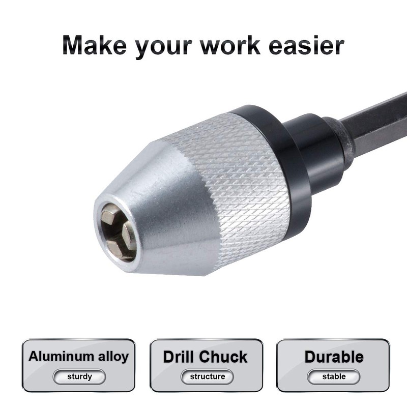 KATUR Keyless Drill Chuck Quick Change Adapter Converter 1/4 Inch