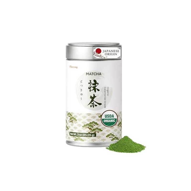 Organic Japanese Ceremonial Grade Matcha Powder - 3oz Tin