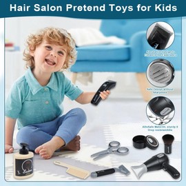 Role Play Toys for 3 4 5 Year, Hairdresser Role Play Set， Pretend Play Hair Salon Set, Kids Hairdressing Set Boys, Haircut Barber Set Toy, Educational Toys Age 3 4 5