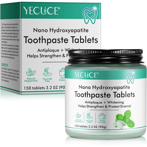 Toothpaste Tablets 150pcs Chewable Whitening - for Sensitive Teeth &