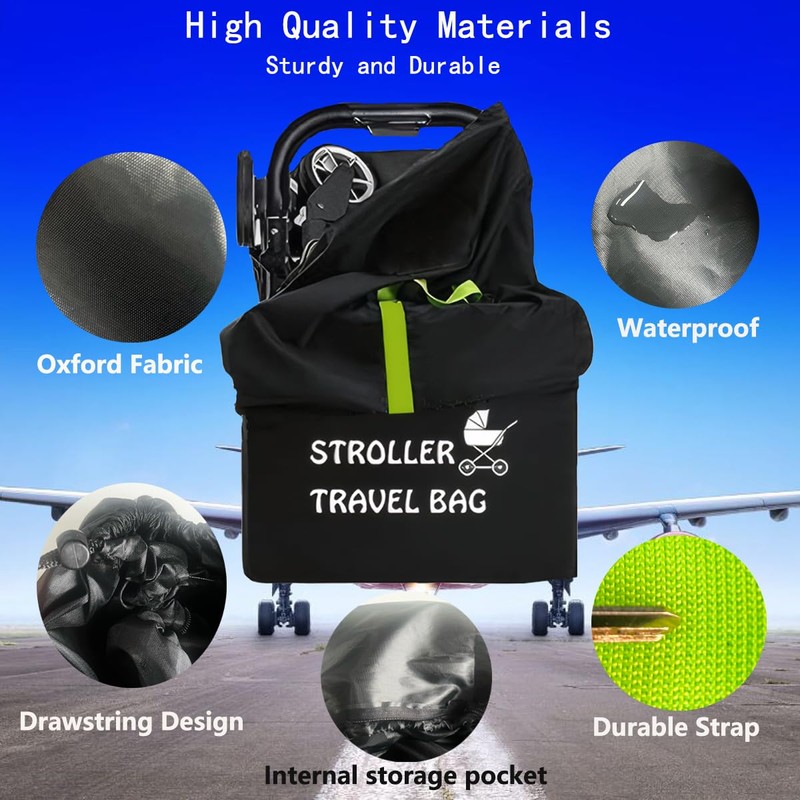 LELEWANGLUO Transport Bag Pushchair Robust Gate Check Travel Bag Waterproof