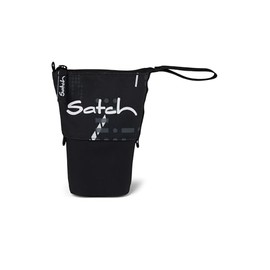satch Pencil Slider Extra Large with Divider Zip Pocket Pen Holder Set Square Viewing Window for Timetable, Ninja Matrix - Black, Modern