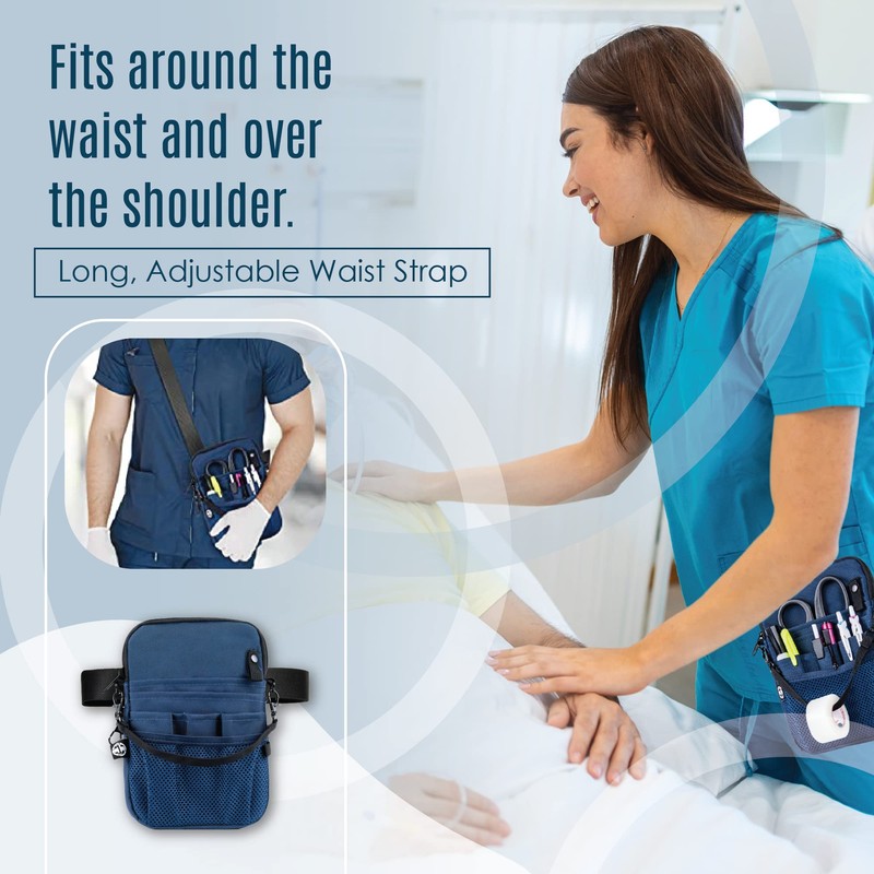 First Lifesaver 4-in-1 Convertible Nurse Fanny Pack with Multi-Compartment and