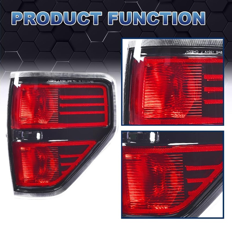 PIT66 Tail Lights Pair Compatible with 2009-2014 Ford F150 Pickup