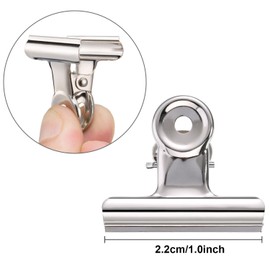 Metal Hinge Clips Bulldog Clips, 1 Inch, Pack of 40 (Multicolor)