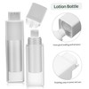 SAFIGLE 2pcs Airless Pump Jar Travel Lotion Bottles Leakproof Toiletry