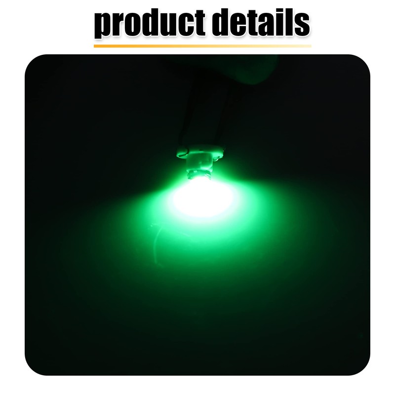 X AUTOHAUX 10 Pcs Green T3 3030 LED Interior Instrument