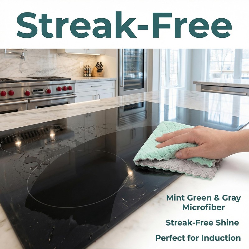 Absorbent Microfiber Streak-Free Lint-Free Kitchen Dish Towels