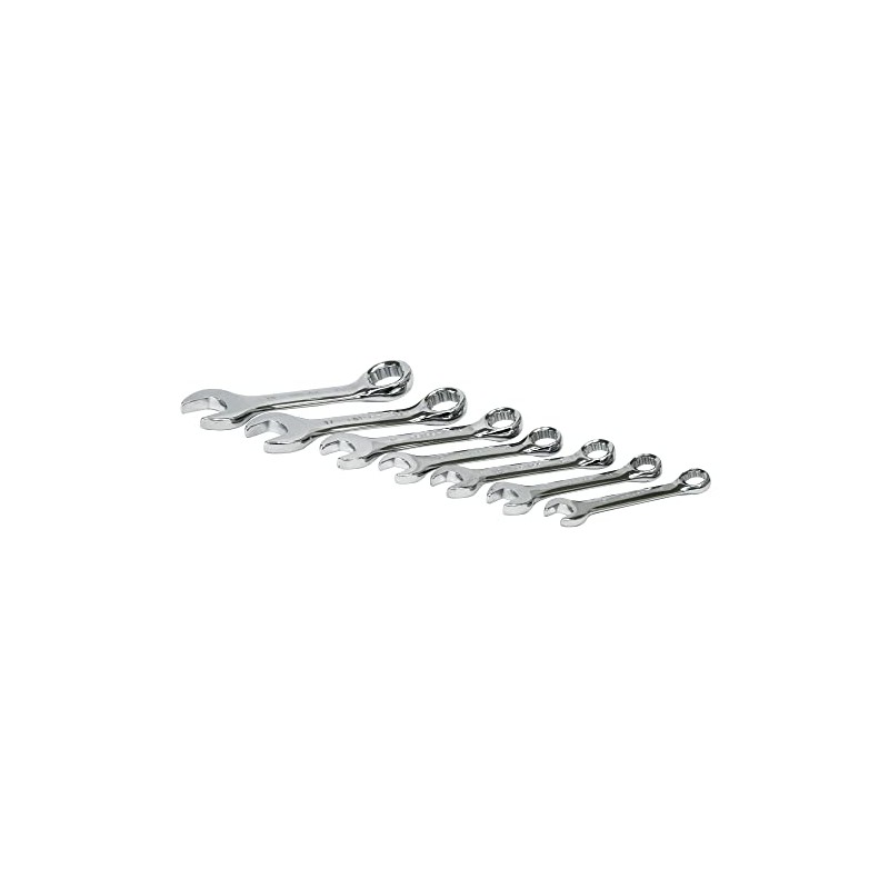 Rolson 46851 7 pc Stubby Combintaion Spanner Set