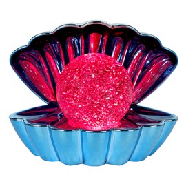Sea Shell Lamp Pearl Metallic Blue Night Mood Light Clam LED Colour Changing