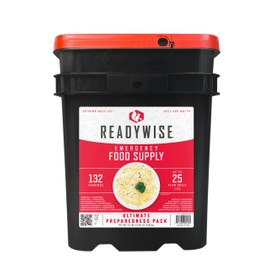 ReadyWise Emergency Food Supply - 132 Servings, Survival Bucket, Dehydrated & Freeze Dried Protein Meals, Camping Essentials, Ready to Eat Disaster Prepping Supplies,up to 25 Year Shelf Life