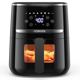 Air Fryer Oven 5QT, Air Fryers with Oil Free Touch Screen Low Noise, 8-in-1 Functions, Air Fry, Roast, Bake, Broil, Preheat, Digital Small Air Fryer, Timer & Temperature Control Compact Air Fryers
