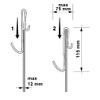 Nuie ACC003 ǀ Modern Bathroom Wetroom Enclosure Hook - Frameless,