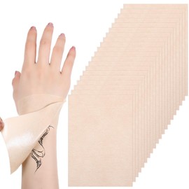 Pack of 20 Breathable Tattoo Cover Up Plasters, Waterproof Tattoo Covers, Skin-Friendly Mole Cover, Invisible Concealer Stickers for Covering Tattoos, Scars (Light Skin)