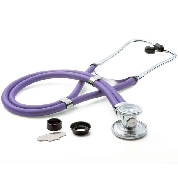 ADC - 641LV Adscope 641 Sprague Stethoscope with 5 Interchangeable Chestpiece Options, 30 inch Length, Lavender