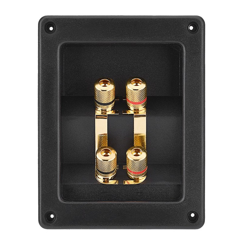 4 Copper Binding Post Terminal, Cable Connector Speaker Terminal Box