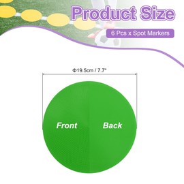 PATIKIL Spot Markers 8 Inch, 12 Pcs Non-Slip Floor Dots Agility Markers Flat Field Cones Poly Dots for Gym PE Speed Training Dance Soccer Basketball Sports, Green