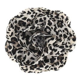 M METERXITY Rose Flower Brooches and Pins for Women, 5.5 Inch Lapel Pins Dainty Satin Fabric Big Camellia Hair Flowers Clips for Wedding/Parties/Clothes/Jewelry [14cm, Beige]