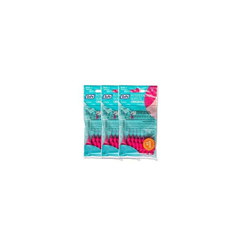 TePe Interdentalbürsten Pink Original Interdental Brushes ISO0 0.4 mm Pack