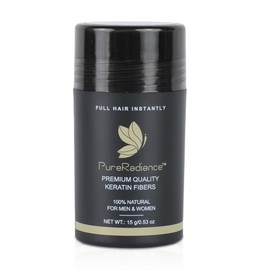 PureRadiance Hair Fiber for Thinning Hair - Quick Solution for Thicker, Fuller-Looking Hair - Strong Hold, No Itching, & Sweat Proof - Advanced Hair Building Fibers for Instant Volume (Medium Brown)