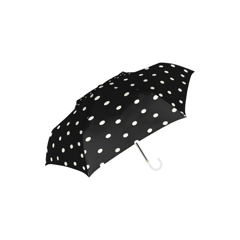 Nakatani Natural Basic Women's Folding Umbrella, Nuance Dot Black [724-054],