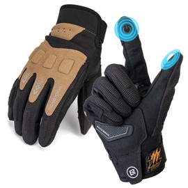 ROCKBROS Motorcycle Gloves, Spring and Summer, Bike Gloves, Protector, Smartphone Compatible, Mesh, Breathable, Shockproof, Anti-Slip, Bike Gloves, For Cycling, Outdoor, Motorcycle, Racing, Off-Road