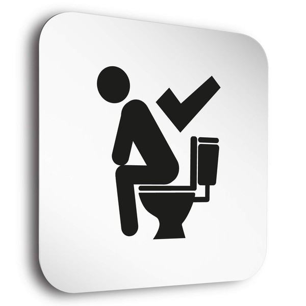 Aluminium toilet door signs of extra class. • "Pissing Toilet