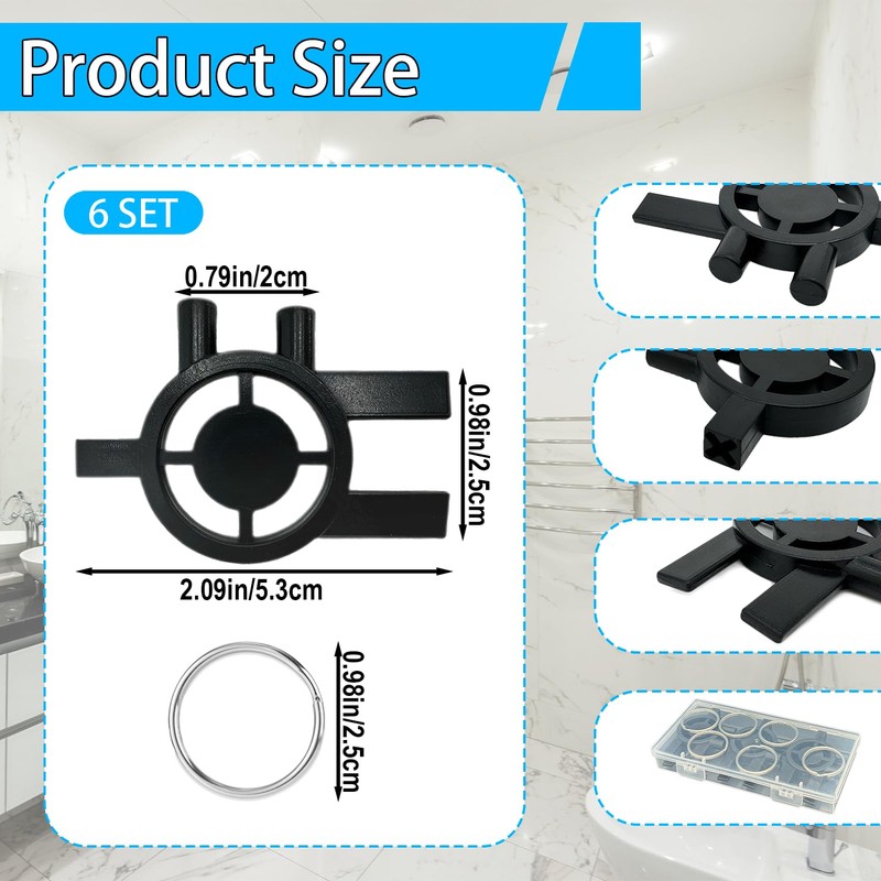 6pcs Dispenser Key Replacement for Cintas & Sanis,3-in-1 Toilet Paper