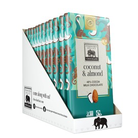 Endangered Species Chocolate Coconut, Almonds + 48% Milk Chocolate, Full Size