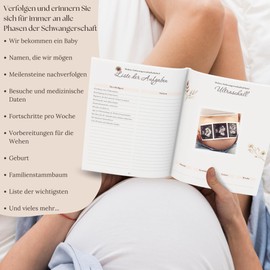 HuBorns - Pregnancy Diary to Record Every Moment Week after Week with Space for Photos and Ultrasound, Pregnancy Book to Fill in and Record the Most Beautiful Memories