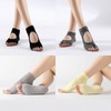 Pilates Yoga Non-Slip Open Toe Socks Slip-on Socks Type B Black 2ea