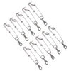 10 Set 3.8 X 150mm Fishing Snap Swivel 304 Stainless