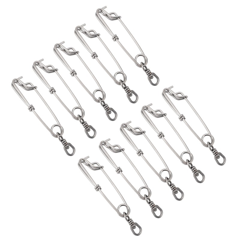 10 Set 3.8 X 150mm Fishing Snap Swivel 304 Stainless