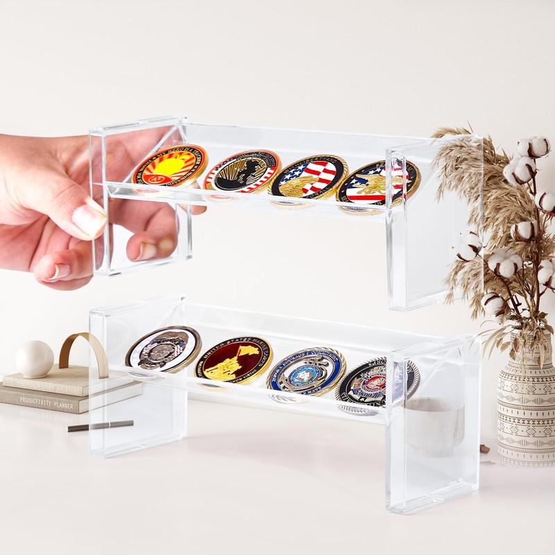 Challenge Coin Holder,Large Coin Display Case,Commemorative Coins Organized Badge Collection