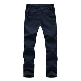 YSENTO Women's Fleece Lined Pants Winter Snow Ski Waterproof Insulated Softshell Hiking Mountain Pants Navy Size XXL