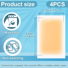 CTEAKOP 4 Pcs Tattoo Cover Up Tape, Waterproof Scar Patch, Invisible Skin Cover Up Pad, Concealer Sticker for Tattoo, Scar, Dark Spots, Birthmarks (White)