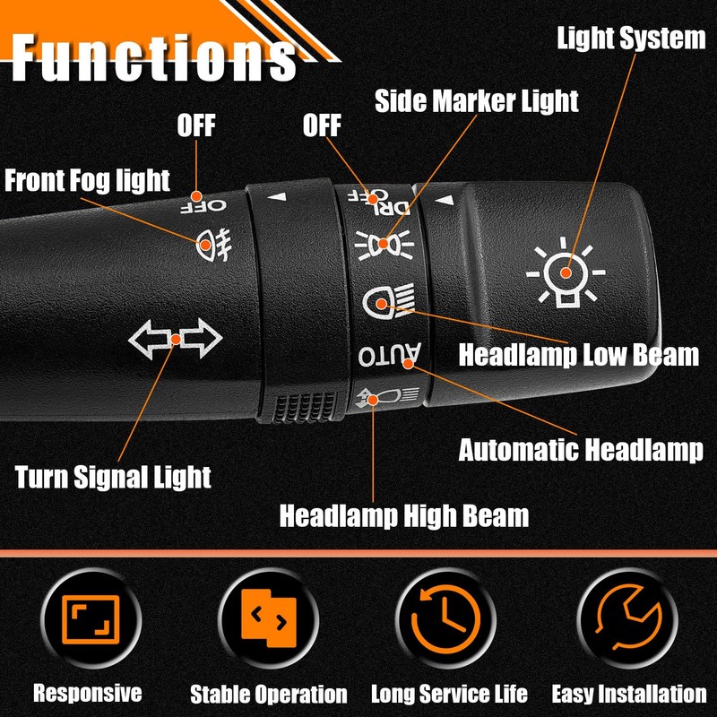 Headlight Dimmer Turn Signal Switch Fit for Hyundai Elantra 2013-2016,