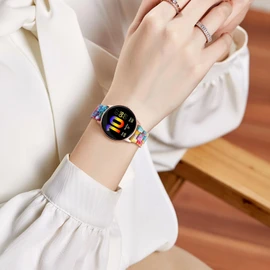 BINLUN Resin Watch Bands Replacement Watch Straps for Men Women 14 Colors Wrist Bands 12/14/16/18/20/22mm Fashion Skin-Friendly Watch Bracelets, Rainbow 12mm