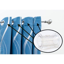 Curtain Perfect Curtain Spacers (Large) - Curtain Shapers - Drapery Spacers - 8 Pack - Clear Plastic - Snap-On Feature - Enhances Home Decor - Accessories