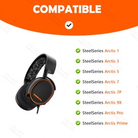 PESLNG Professional PU Leather Replacement Ear Pads Compatible with SteelSeries Arctis 1/Arctis 3/Arctis 5/Arctis 7/Arctis 7P/Arctis 9X/Arctis Pro/Arctis Prime