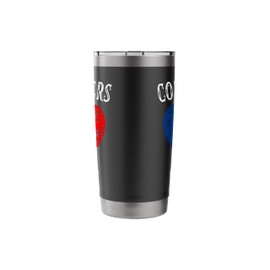 France Flag Heart Colomiers City Stainless Steel Insulated Tumbler