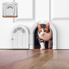 Purrfect Portal Cat Door Interior Door - No-Flap Cat Door for Interior Door, Cat Door Interior Door for Cats Up to 20 lbs, Easy DIY Setup, Secured Installation in Minutes, No Training Needed