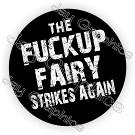 Unbranded/Generic 3pk - F**kup Fairy Strikes Again Hard Hat Stickers Decals Helmet Funny Foreman