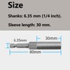 Nut Driver Bit 17mm, 80mm Length, 1/4 inch Hex Shank,