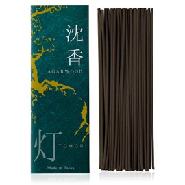 TOMORI Agarwood Incense Incense, Awaji Island Agarwood Incense Incense, Approximately 60 Sticks Made in Japan, Ager Wood Incense, Fragrant from Ancient Temples (Length: Approx. 5.3 inches (13.5 cm) /