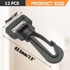 Murtenze 12PACK Plastic Swivel Snap Hook Clips, 1-1/2 Inch Rotary