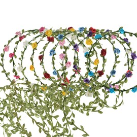 Lady Girl Fashion Bohemian Flower Crown Floral Guirnalda Diademas (A-Mixto Color-9 piezas)