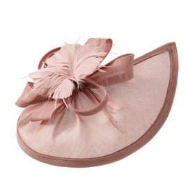 Zando 2025 Kentucky Derby Fascinator Hats for Women 20s Mesh Fascinator Feather High Tea Hats for Women Headwear Lotus Pink Fascinator Hat Vintage Pillbox Church Hat Kentucky Derby Outfits One Size