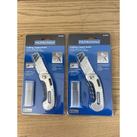 Personna (2 Pack) Personna Folding Carpet Knife, w/6 Round Corner Blades, 63-0222
