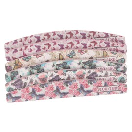 Baluue 6pcs Double Sided Nail Files Portable Manicure Tools for Travel Grit and Adorable Nail Files for Natural and Toenails